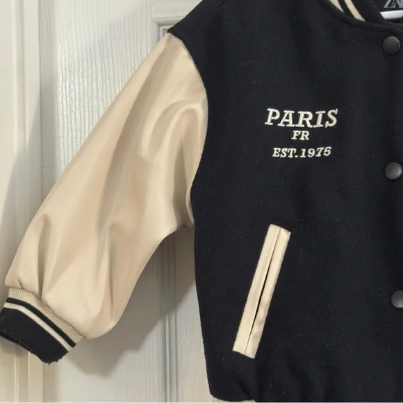 Zara Baby Girl Black and Cream Long Sleeve Jacket - Picture 3 of 12